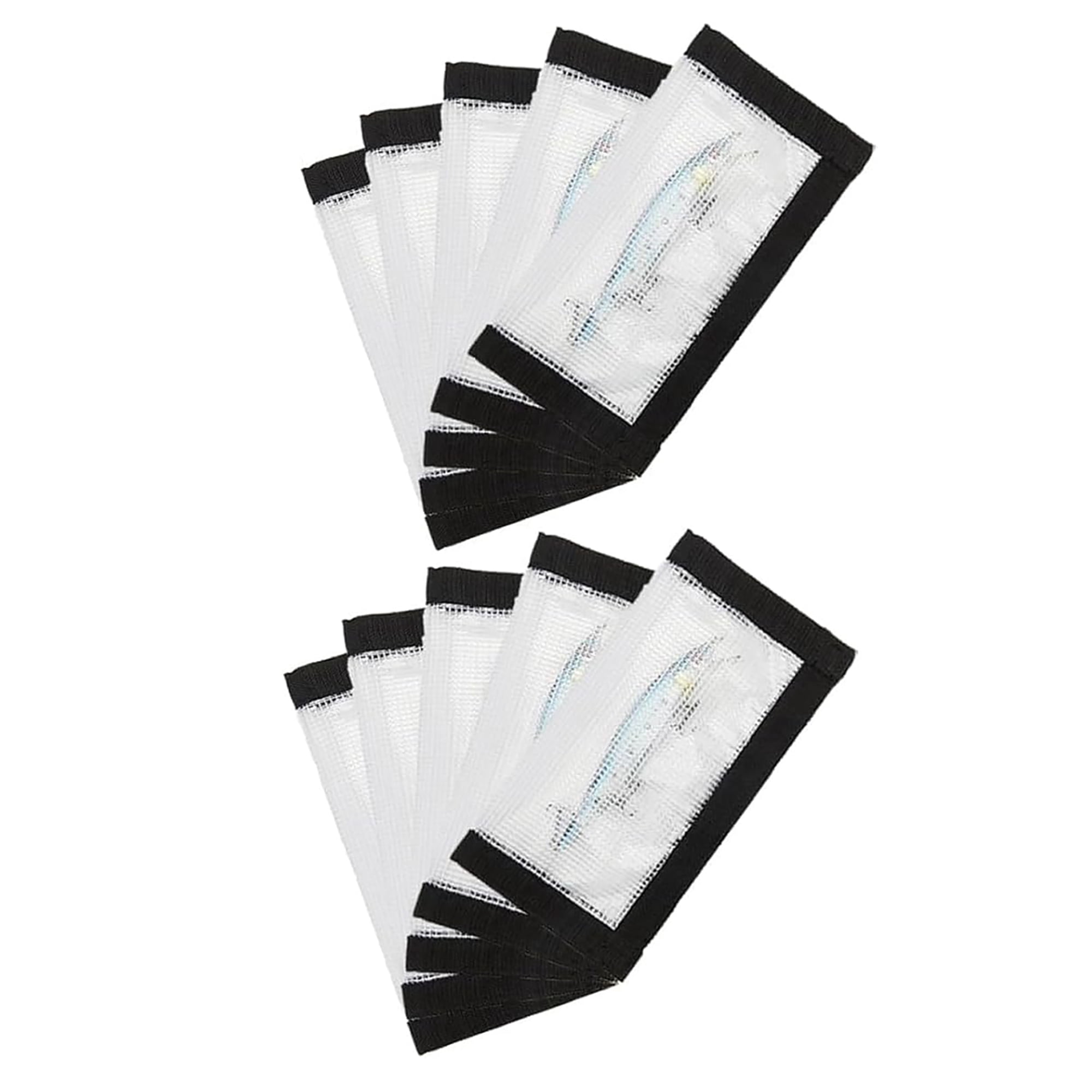 MISSMILE Fishing Lure Wraps 10 Pack Durable Clear Pvc Lure Wrap for Fishing Rod Saltwater Hook Covers Fabric Lure Protector