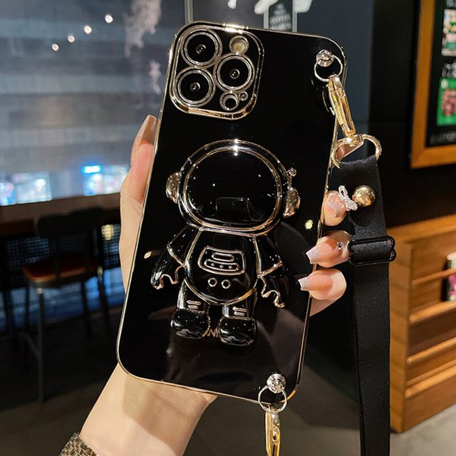 Funda de teléfono con cordón cruzado de astronauta para Xiaomi Redmi Note 10 Pro Note 12 8t 11 9 Pro Max 7 10C 9A 9T 9C, funda con soporte