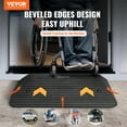 thumbnail image 2 of VEVOR Upgraded Rubber Threshold Ramp, 3" Rise Door Ramp with 1 Channel, Natural Rubber Car Ramp with Non-Slip Textured Surface, 33069 lbs Load Capacity Curb Ramp for Wheelchair and Scooter, 2 of 9