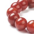 thumbnail image 3 of Natural Red Agate Beaded Stretch Bracelets Round Beads: 12-12.5mm Inner Diameter: 2-1/8 inch(5.4cm), 3 of 3
