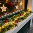 thumbnail image 6 of Qwtwty 6 ft Christmas Garlands with Lights, Fake Vines Real Touch Artificial Norfolk Pine Garlands for Mantle, Fireplace, Table Decorations, 6 of 8