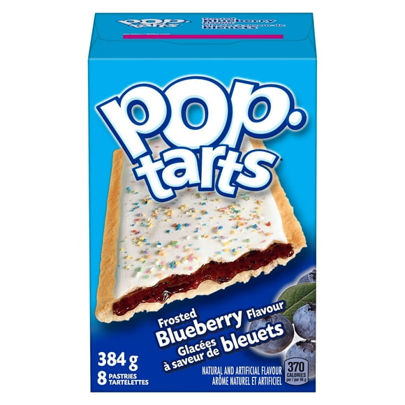 Tartelettes pour grille-pain Kellogg's pop-tarts Glacées aux bleuets, 384 g (8 tartelettes) Tartelettes de grille-pain