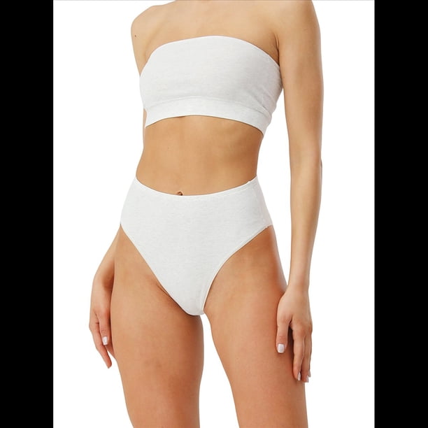 Braguitas de Algodón para Mujer, Talla Grande, con Medias Caderas, Cintura Alta, Color Liso, con Abertura Alta. M
