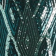 thumbnail image 4 of R&M RICHARDS Womens Green Sequined Zippered Short Sleeve V Neck Full-Length Evening Mermaid Dress Plus 18W, 4 of 4