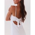 thumbnail image 5 of Sleeveless Spaghetti‑Strap Long Dress With Front Tie‑Up and Back Cutout, Loose‑Fit Summer Dress for Women, 5 of 9