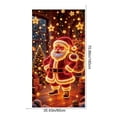 thumbnail image 3 of Meggemo Lighted Christmas Door Curtain Santa Claus Tree Printed Banner Xmas Hanging Decor Reusable Holiday Accessory for Indoor Outdoor Christmas Parties Home Entryway Yard Displays, 3 of 6