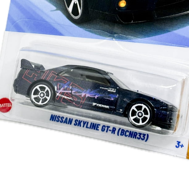 Modelo a Escala Mattel Hot Wheels Nissan Skyline GT-R BCNR33 Fundido a Presión