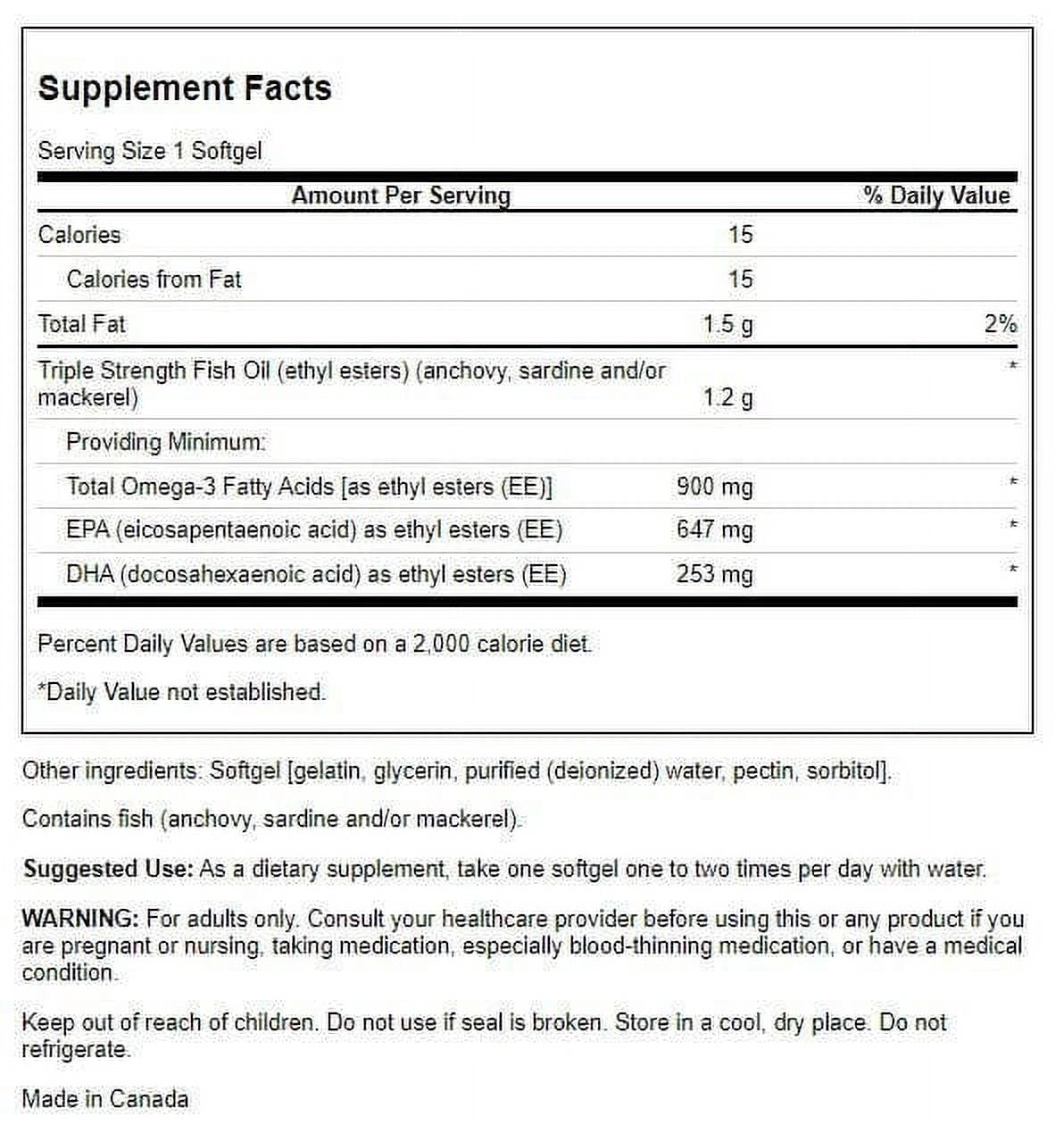 Swanson triple strength enteric coated super epa and dha 60 Softgels
