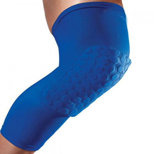 Honeycomb Knee Pad Anti-Slip Basketball Leg Long Sleeve Crashproof Protector Q 