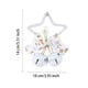 thumbnail image 3 of Cateissary Colgante de Navidad campana de estrella bayas chimenea decoración colgante exquisita decoración de Navidad decorativa reutilizable Kits de decoración para fiestas Blanco, 3 of 6