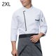 thumbnail image 2 of Chef Abrigo Unisex-Adult Manguito de manga larga Permeabilidad Hornee fácil de limpiar uniforme de cocción para otoño e invierno Restaurante Cake Shop White XXL Advancent LF000336-10, 2 of 7