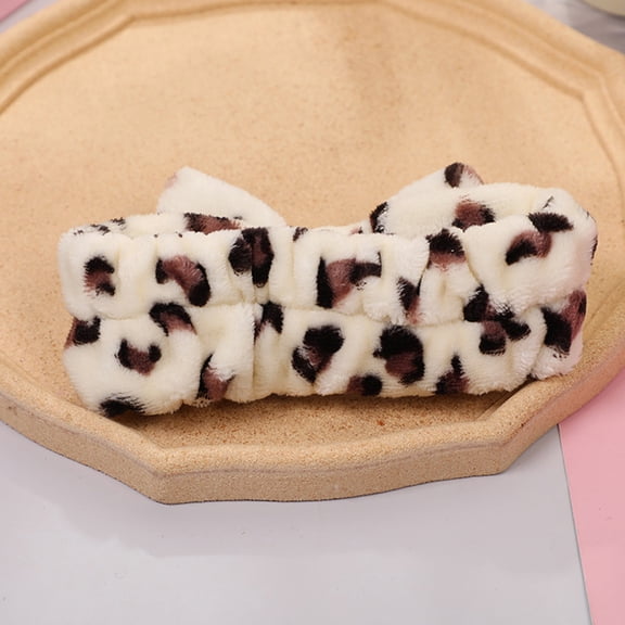 Raindrops 3-Piece Coral Fleece Spa Facial Headbands for Adults and Kids, Soft Face Washing Accessories