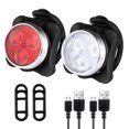 thumbnail image 1 of Juego de luces LED para bicicleta Yeacher 2 uds recargables por USB resistentes al agua, 1 of 8