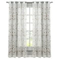 thumbnail image 3 of Grommet Curtain Panel, Embroidered Sheer Extra-Wide, Beige 54" x 96", 3 of 12