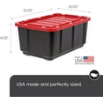 USA 27 Gallon Large Heavy Duty Storage Bins with Lids, 4 Pack Made in