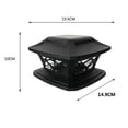 thumbnail image 2 of 2 Pack Solar Fence Post Lamp Post Head Light Garden Light Post Light, 2 of 5