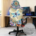 thumbnail image 4 of Xixirimido Gaming Chair Covers Stretch Removable Washable Computer Reclining Gaming Chair Protector Slipcovers with Armrest Covers, Vibrant Boho Mandala Dragonfly, 4 of 8