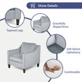 thumbnail image 4 of GDF Studio Sonny Contemporary Velvet Club Chair, Gray and Dark Brown, 4 of 10