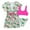 Floral-Green, variant on Uccdo 7-14Y Girls Bikini Swimsuits Set, Big Girls Floral Bikinis Bathing Suit, 3 Pieces, Size 7-14T