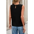 thumbnail image 3 of PRETTYGARDEN Womens Summer Tank Tops Crewneck Sleeveless Business Blouse Casual Loose Pleated Basic Shirt, 3 of 7