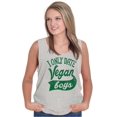 thumbnail image 3 of Date Vegan Boy Vegetarian Healthy Womens Plus Size Graphic Tank Top Brisco Brands 3X, 3 of 5