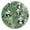 Gold, variant on Cute Panda Green Bottom Round Wall Clock Silent Battery Operated Home Decor for Living Room Bedroom