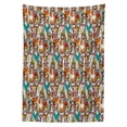 thumbnail image 3 of Ambesonne Dog Lover Tablecloth Rectangular Table Cover, Hipster Bulldog Pug, 52"x70", Multicolor, 3 of 4
