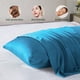 thumbnail image 5 of Funda de almohada de seda Casbrove Pacific Blue Mulberry Silk, paquete de 1 unidad, 5 of 7