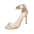 thumbnail image 2 of Zapatos de mujer Moda Color sólido Minimalistic Glitter Flock Thin Band Sexy Temperament Sandalias de tacón alto Wmkox8yii hfjk2075, 2 of 8
