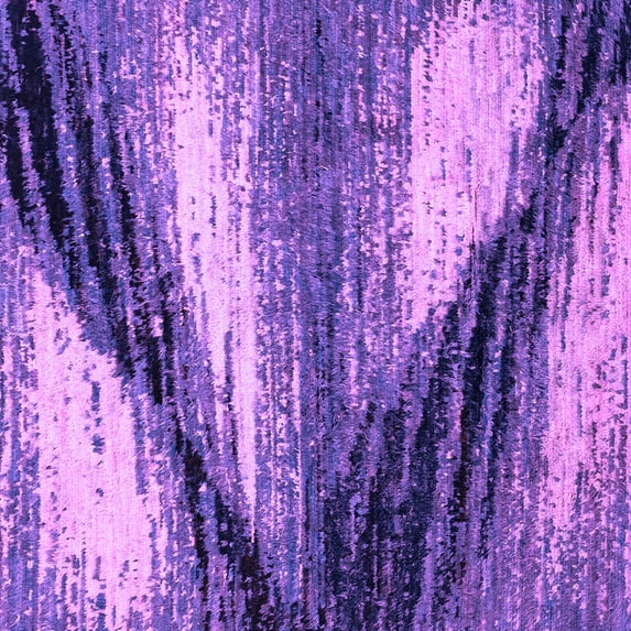 Ahgly Company Indoor Square Abstract Purple Modern Area Rugs, 5' Square