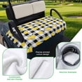thumbnail image 5 of Golf Cart Seat Covers for 2 Seater,Yellow Lemons Microfiber Cart Seat Towel Blanket,Summer Botanical Black White Checkered Absorbent Breathable Non Slip Bench Seats Protector for Golf Course 51"x31", 5 of 9