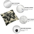thumbnail image 6 of BANET Death Moth Square Cushion Covers Set of 2 Skull Decor Reversible Outdoor Throw Pillow Covers Cases for Halloween Decorations Throw Pillowcases for Sofa Couch Chair Decor 24x24in, 6 of 7