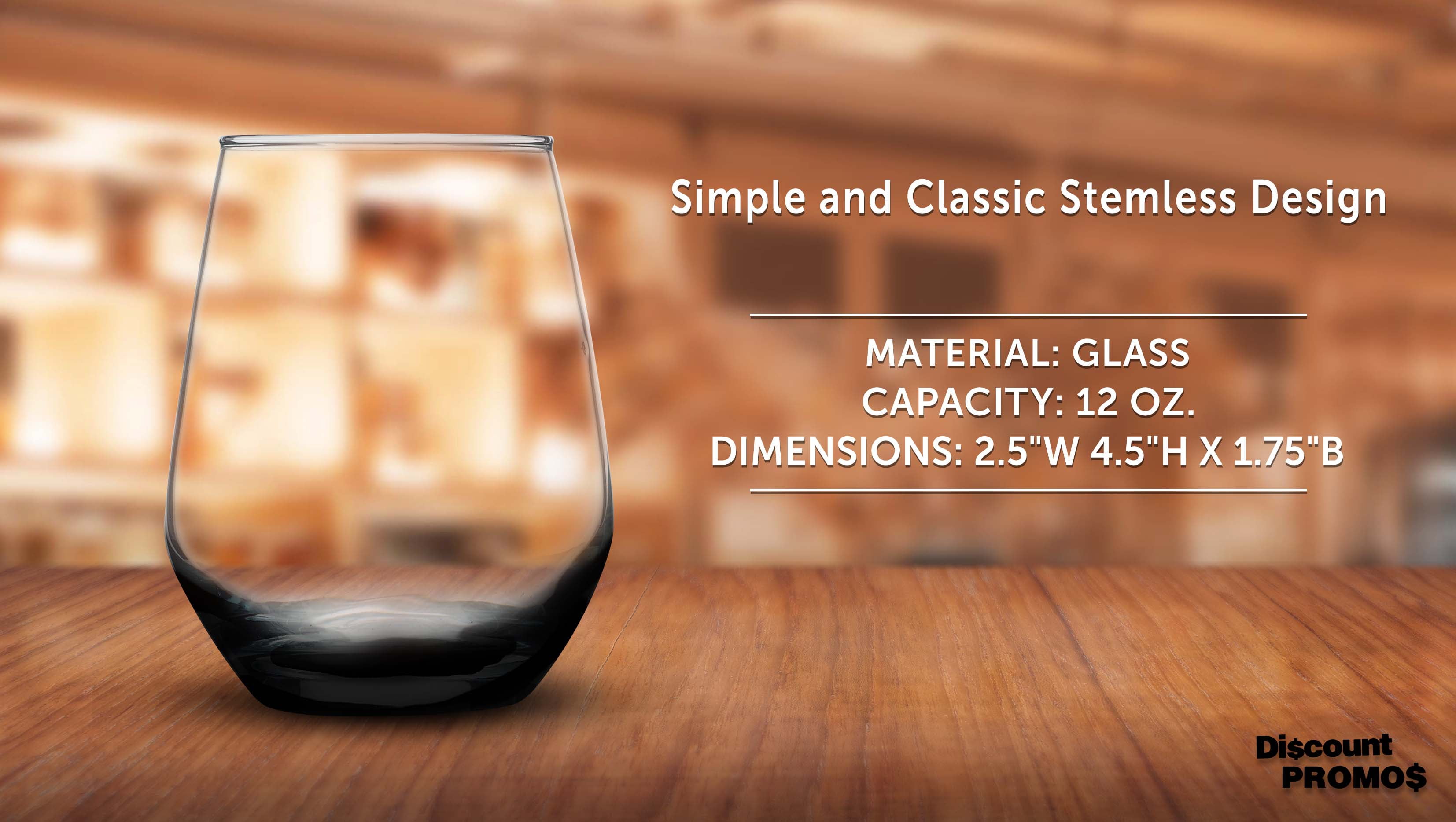 Silica Stemless Wine Glasses 12 oz. Set of 10, Bulk Pack - Restaurant Glassware for Red Wine, White Wine, Cocktails - Clear