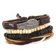 thumbnail image 1 of Pulsera trenzada de cuero sintético con dijes segundo, 1 of 9
