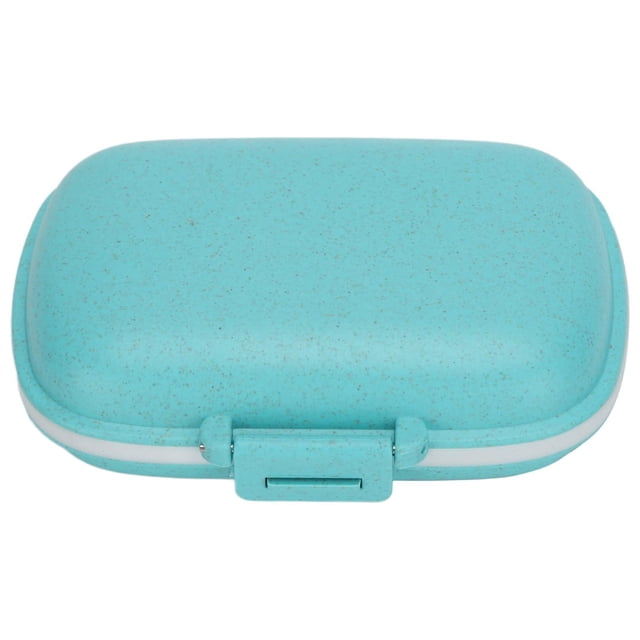 Pastillero de viaje portátil con 8 compartimentos, organizador de medicamentos, pequeño pastillero diario, contenedor de vitaminas, monedero de bolsillo