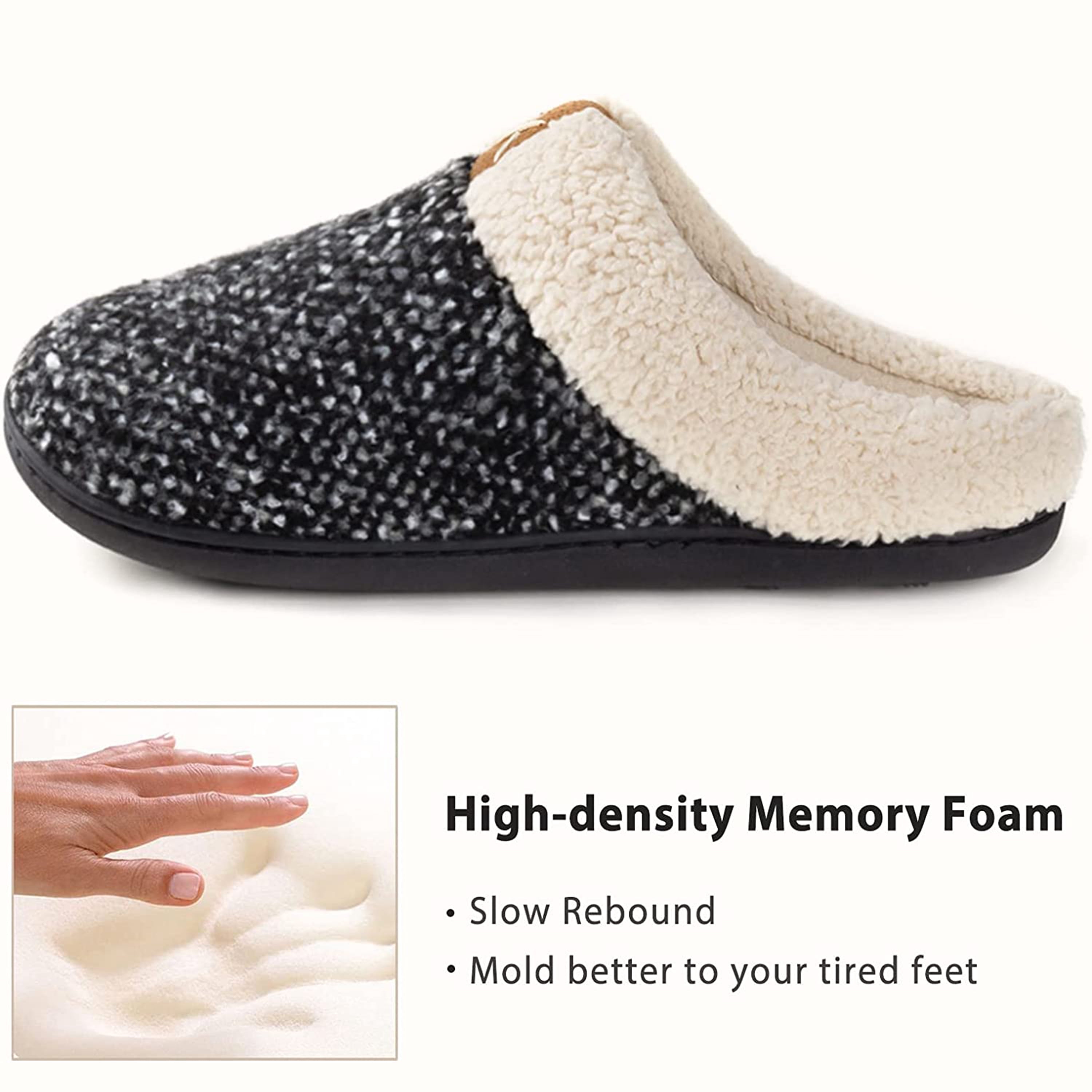 RockDove Women's Knit Sherpa Lined Slipper