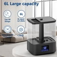 thumbnail image 4 of Humidificador KZF de 6 litros de llenado superior con 60 horas de funcionamiento para dormitorio, 4 of 6