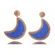 thumbnail image 3 of Pendientes retro Sonducket 1 par luna colgante joyería Azul oscuro, 3 of 6