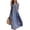 Blue, variant on Summer Dresses for Women Gingham Plaid Collared Sleeveless Button Down Loose Casual Maxi Dresses with Pockets Red S