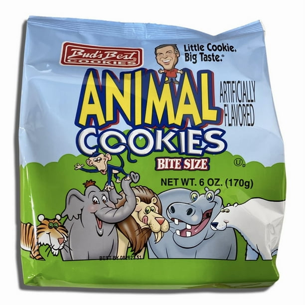 Best Bite Size Cookies Value Pack 6 Ounce Bag Pack of 6 (Animal Cookies)