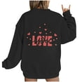 thumbnail image 4 of Xixinqiwan Women Valentines Day Hooded Sweatshirt,Women Happy Valentine's Day Shirts Tie Dye Crewneck Pullover Tops Valentines Gifts Women Tops, 4 of 4