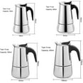 thumbnail image 5 of Premium Stainless Steel Italian Coffee Maker, Classic Coffee Maker (100/200/200/450 ML) For Induction Cooker, 5 of 5
