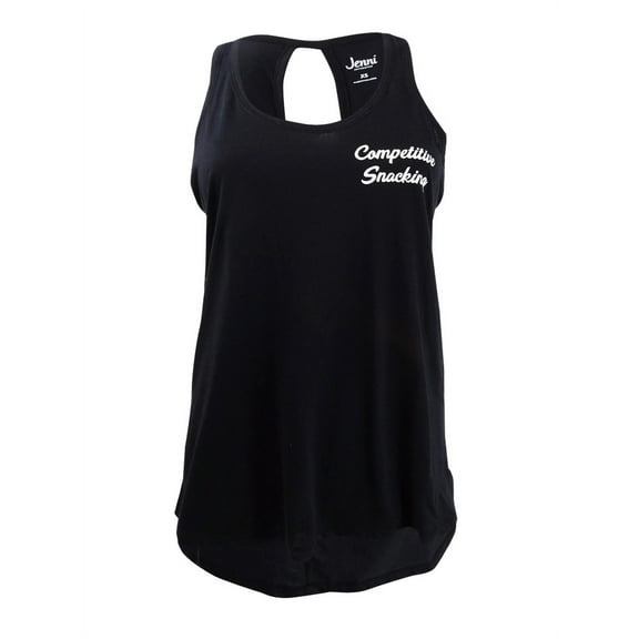 Jenni Women's Sleep Tank Top with Keyhole Back (XS, Comp Snacking)