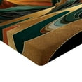 thumbnail image 2 of Ambesonne Mid Century Modern Fitted Sheet, Groovy Mountains, Queen Size, Teal Pale Vermilion Pearl, 2 of 3