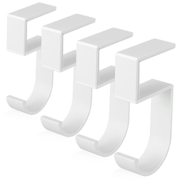 WORGEOUS 4 Pcs Hanger Adjustable Table Hook Office 10.00X4.85X4.85CM White