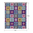 thumbnail image 5 of Multicolor Ethnic Geometric Patchwork Pattern Shower Curtain 72"x84" ,Bathroom Decorative Shower Curtains Set with 12 Hooks,Modern Waterproof Washable Shower Curtain, 5 of 6