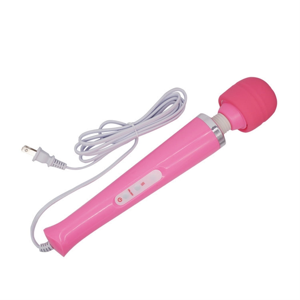 Happon 10 Speeds Wired Powerful Handheld Electric Back Massager with Strong Vibrations, Personal Therapy Massager for Muscle Aches, Sports Recovery, Body Pain (Pink)