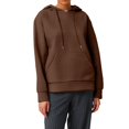 thumbnail image 2 of IMENGL Hoodies trendy knit drawstring pullover, Brown 3XL, Size M-3XL, 2 of 7