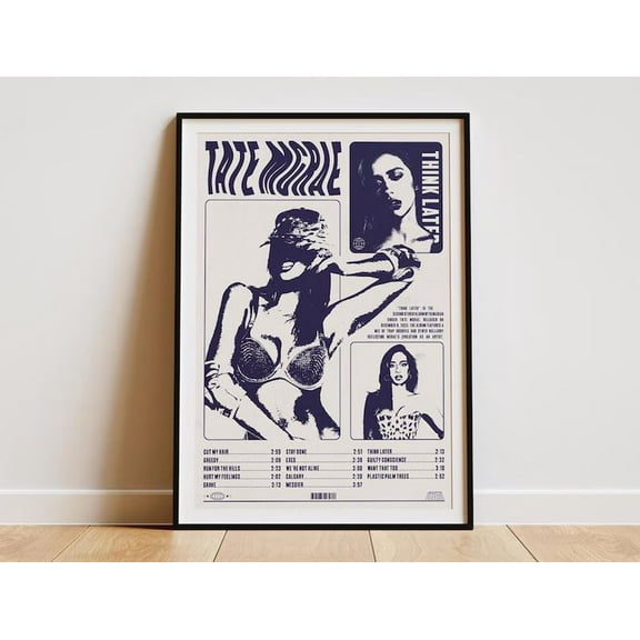 Tate McRae - Think Later Digital Album Poster, One Sheet Wall Size 24''x36''-Gategoo