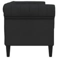 thumbnail image 3 of vidaXL Chesterfield Sofa 2-Seater Black Fabric, 3 of 5